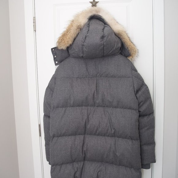 MONCLER Men's Vilaine Longline Fur-Trim Parka Size 5 (XXL) - Picture 8 of 16